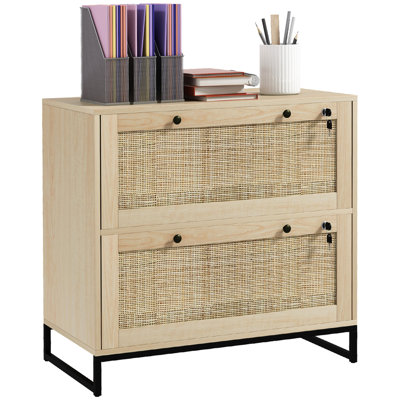 2 Drawer File Bin - Locked With Touch Adjustable Hanging Bar For Different Paper Types Natural Brilliance Vertical Filing Cabinet Lock Office Equipment Element, For Various Sizes Shade
