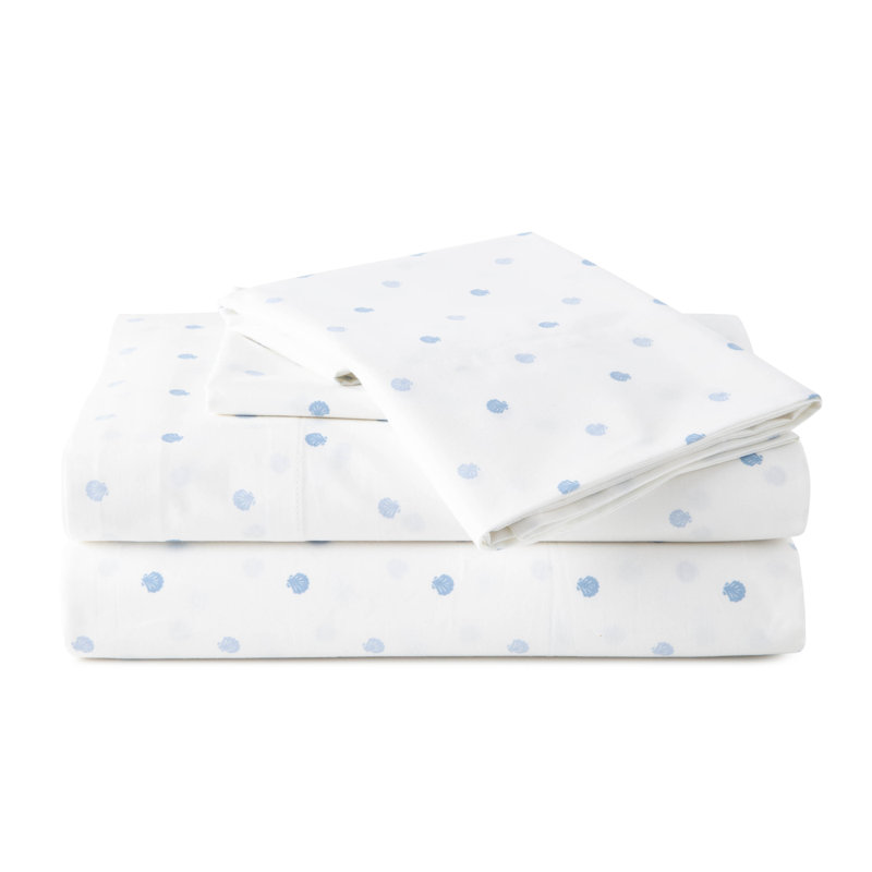 Southern Tide Beach Shells Sheet Set, Twin Sheet Set with Fitted Sheet and Pillowcase