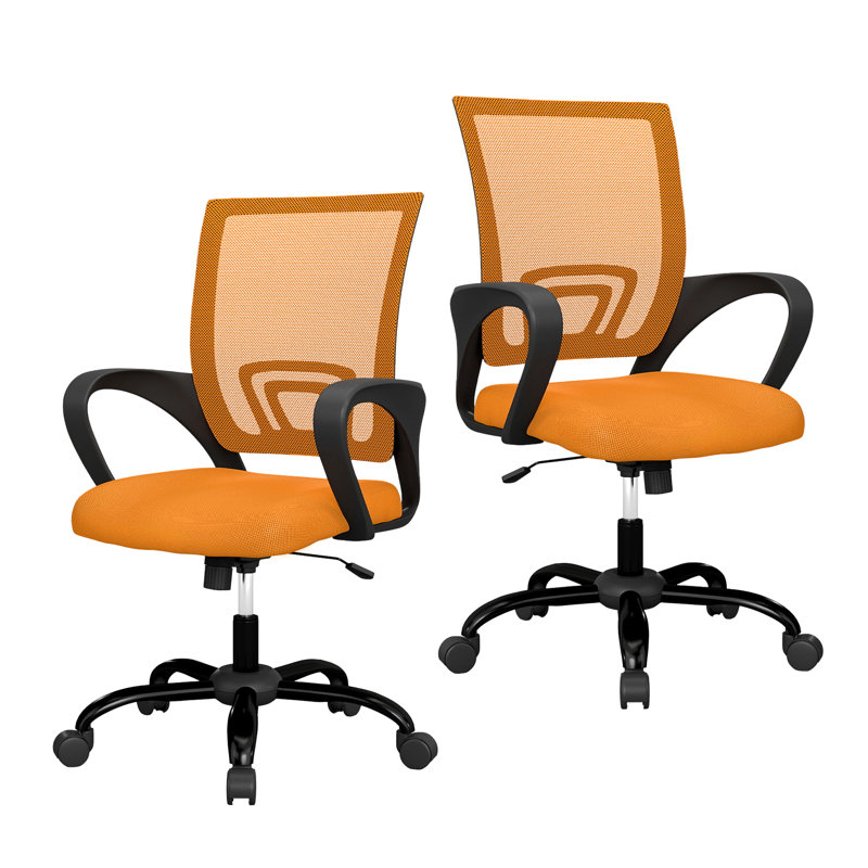Chaise de bureau en filet, Orange