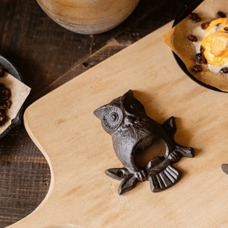 Ouvre-bouteille en fonte Rustic Owl