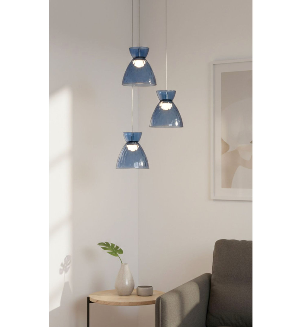 3 - Light Chrome LED Cluster Pendant