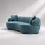 Canapé courbé bleu Mid-Century moderne, tissu 3 places Cloud Couch Boucle pour salon, chambre à coucher et bureau