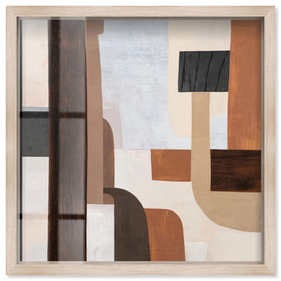 Art mural moderne Art of Forms III par Art Remedy, cadre blond, 31 x 31
