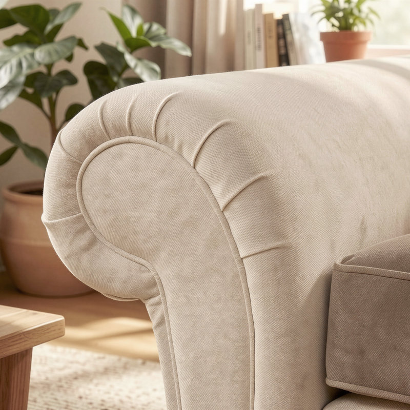 Dalton Textured Wave Sofa- Made in the UK, Silver, 3