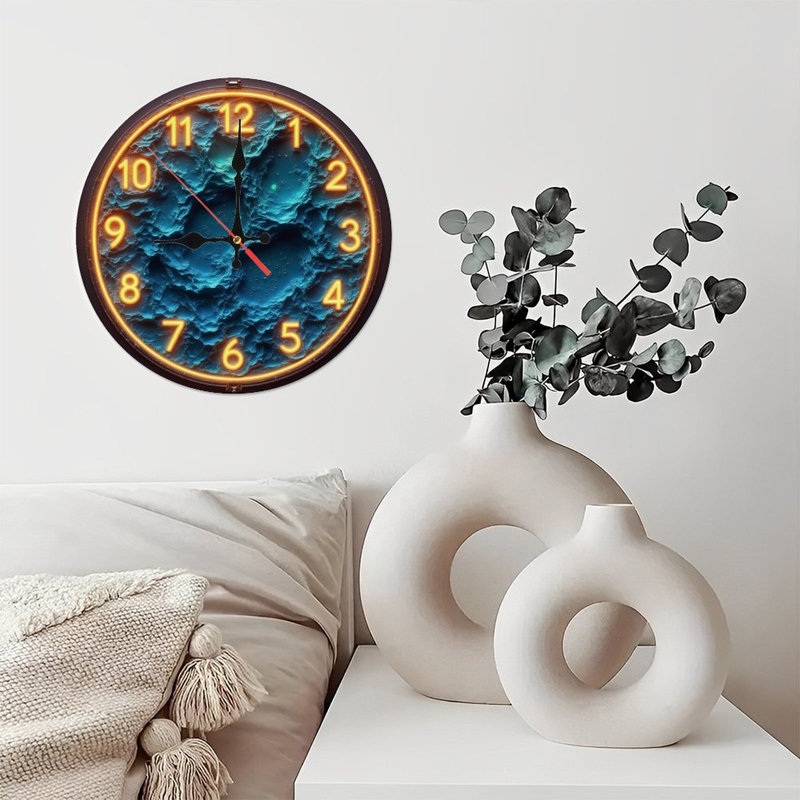 Horloge lumineuse rougeoyante