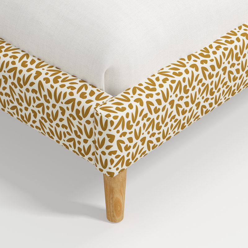 Olivet Platform Bed, Cut Out Mustard, Full