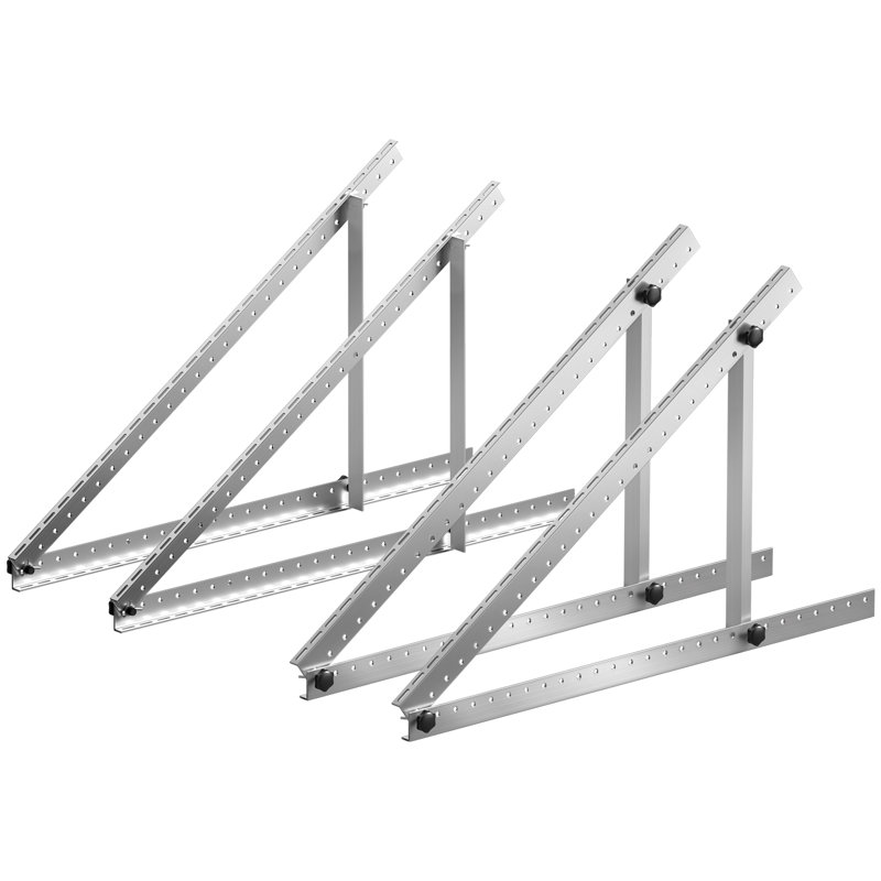 Ensemble de 2 supports de panneau solaire 45 po réglables à 0 - 90 °
