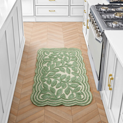 Laura Ashley Leaf Vine Space Dyed Loop Hi/Low Rug