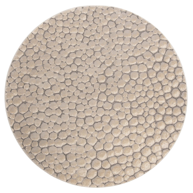 Edvin Performance Geometric Rug, Round 6'7"