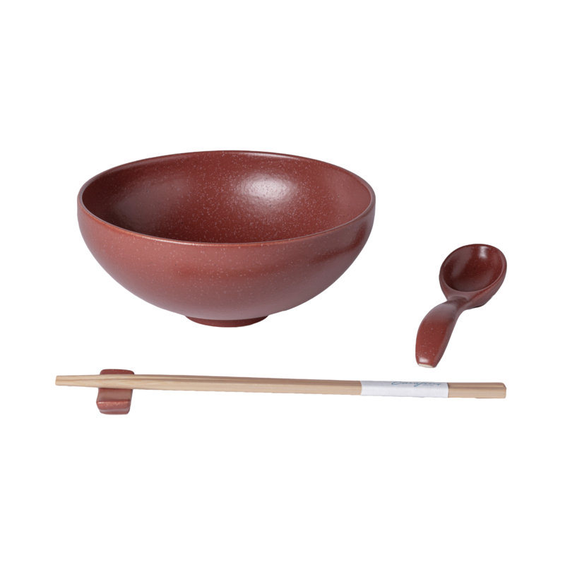 Casafina Pacifica Handmade Stoneware Ramen Bowl, Cayenne