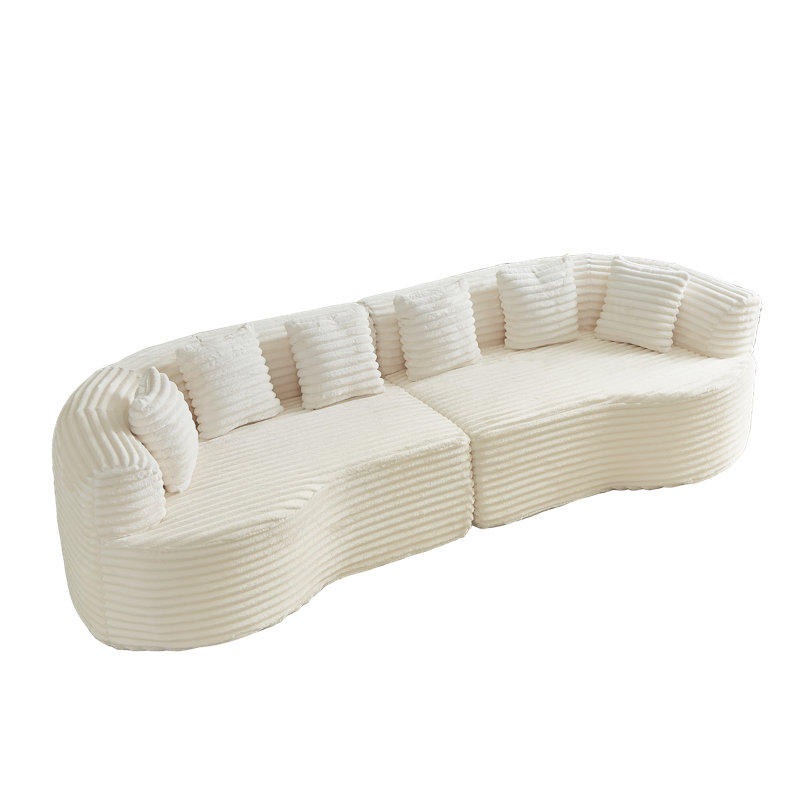 Compression Cloud Sectionals, 111.5 Inch Corduroy Modern Home Sofa