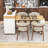 Extendable Kitchen Cart with Folding Top, Dining Table, Built-In Power Outlet and Locking Casters-1086563955