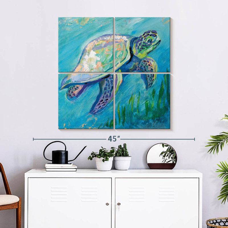 Tortue de mer Brampt, H 32 po x l 32 po