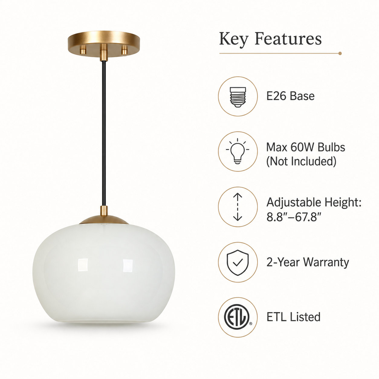 Breeana Dimmable Single Light Pendant