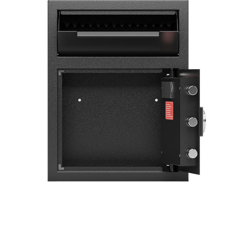 Coffre-fort de dépôt 1,8 1,8 pi3 - Système à 3 alarmes et clavier tactile, coffre de sécurité multi-usages résistant au feu et à l'eau pour le bureau et la maison