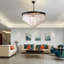 12 Light Crystal Chandelier, Modern Contemporary 5 Tier Hanging Chandelier for Dining Room Living Room Bedroom