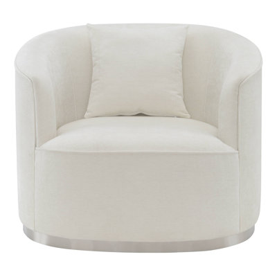 Odette Upholstered Barrel Chair in Beige