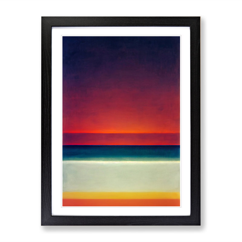 Stellar Abstract Sunset - Framed Print, Black Framed, 64cm H x 46cm W x 2cm D
