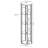 Black And Chrome Glass 4-Shelf Curio Cabinet-2142921066