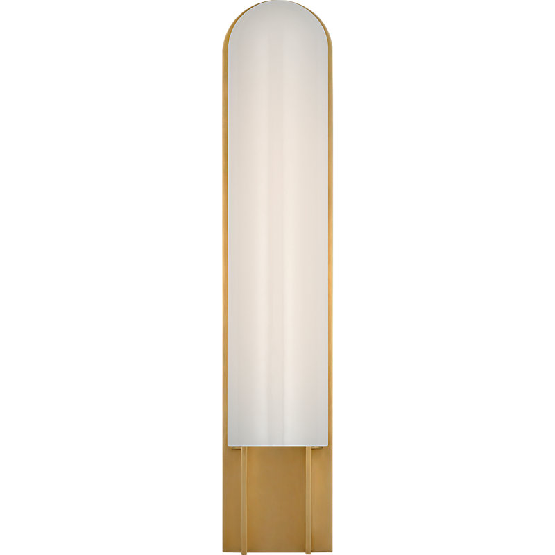 Kelly Wearstler 1 - Light LED Flush Mounted Sconce, 23" H x 4.5" W x 4" D, Antique-Burnished Brass