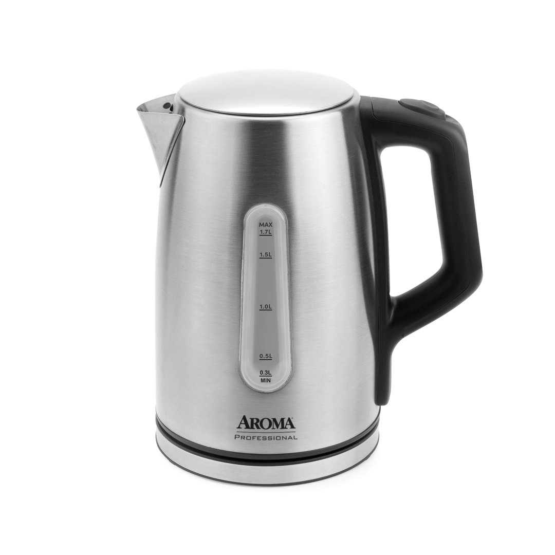 AROMA® Professional 1.7L / 7-Cup Stainless Steel Digital Electric Kettle With Cordless Pouring, Automatic Keep Warm Mode Aroma