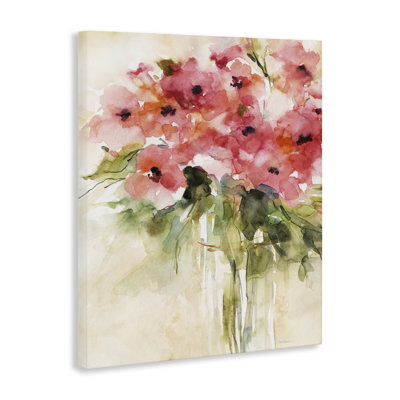 Flowing Watercolor Style Bouquet Canvas, design by Carol Robinson