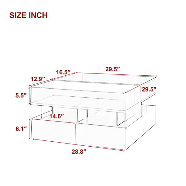 Latitude Run® Lift-Top Coffee Table With Drawers - Wayfair Canada