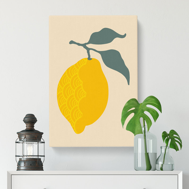 Lemon Fruit - Wrapped Canvas Print, 91cm H x 60cm W x 3cm D