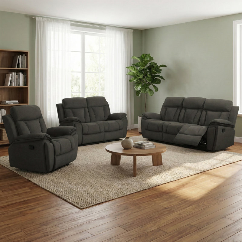 Tairi 3 Seater Reclining Sofa, Brown
