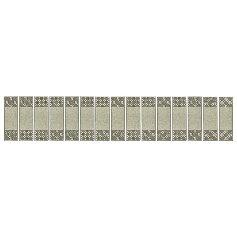 Tapis d'escalier antidérapant lavable à la machine de 8,5 po x 26 po, options de couleurs et d'ensembles, Ensemble de 15