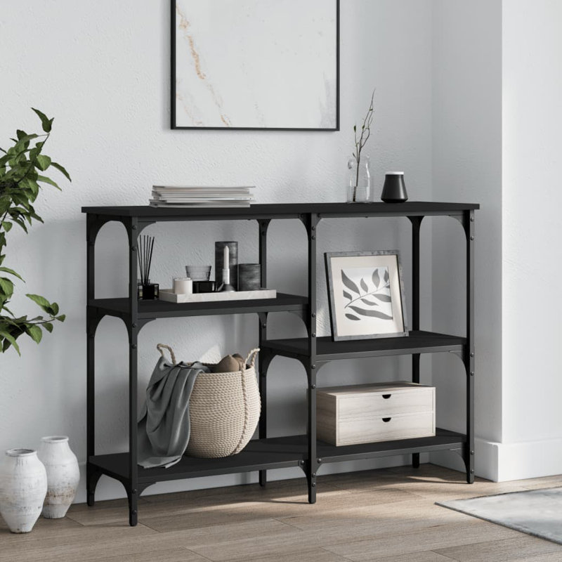 Console Table, 75cm H x 102cm W x 29cm D, Smoked Oak