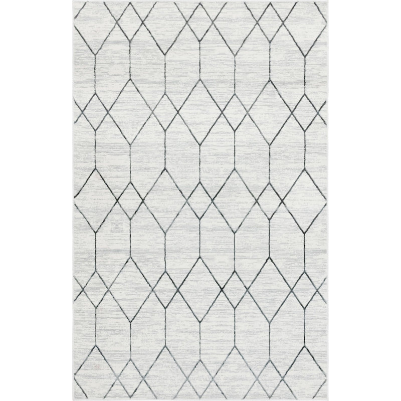 Clidy Abstract Indoor Rug, Rectangle 5' x 8'