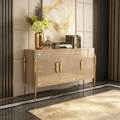 Luxury-Style Glossy Painted Modern Sideboard