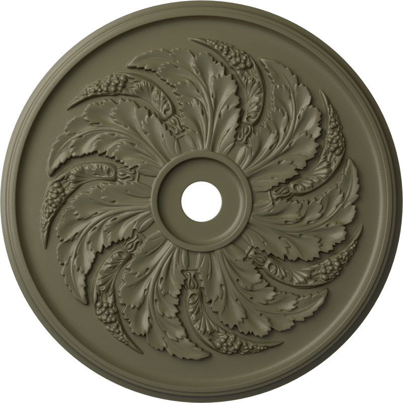 Médaillon de plafond Endurathane Nexus, DE 41 po x P 1 5/8 po, convient aux auvents jusqu'à 7 1/4 po), finition gris acier peinte à la main