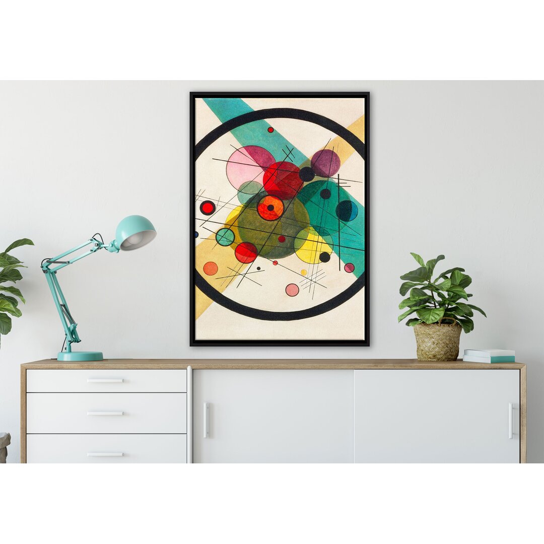 Gerahmtes Leinwandbild Circles in a Circle von Wassily Kandinsky