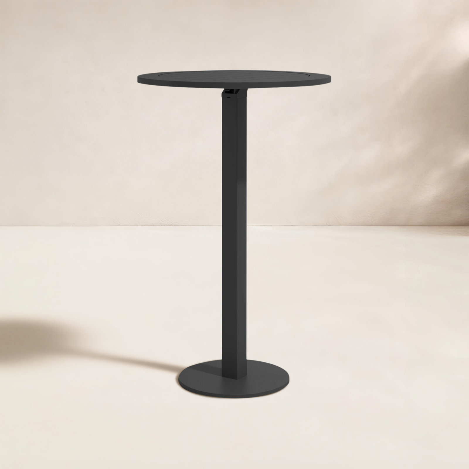 Sunset 30 " Patio Dining Table, Black, 43" H x 35" L x 35" D