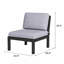 Ensemble de conversation d'extérieur pour 2 personnes, chaises sans accoudoirs avec coussins et table d'appoint Hips, noir-1568650798-1568650803
