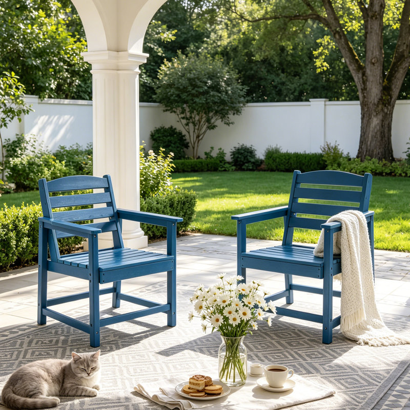 Chaise de patio, Bleu