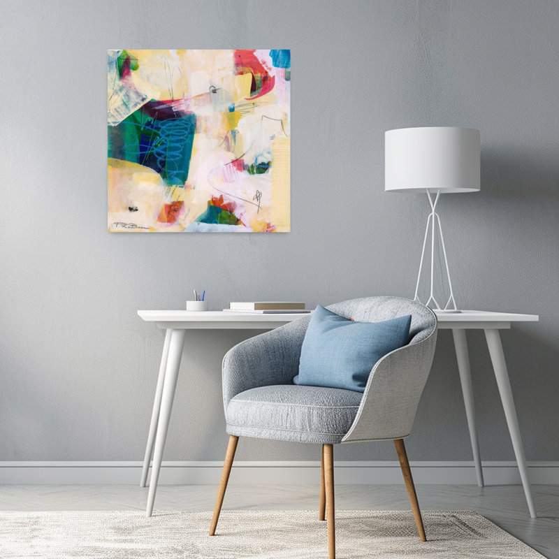 Oide 2, art abstrait contemporain, H 24 po x l 24 po