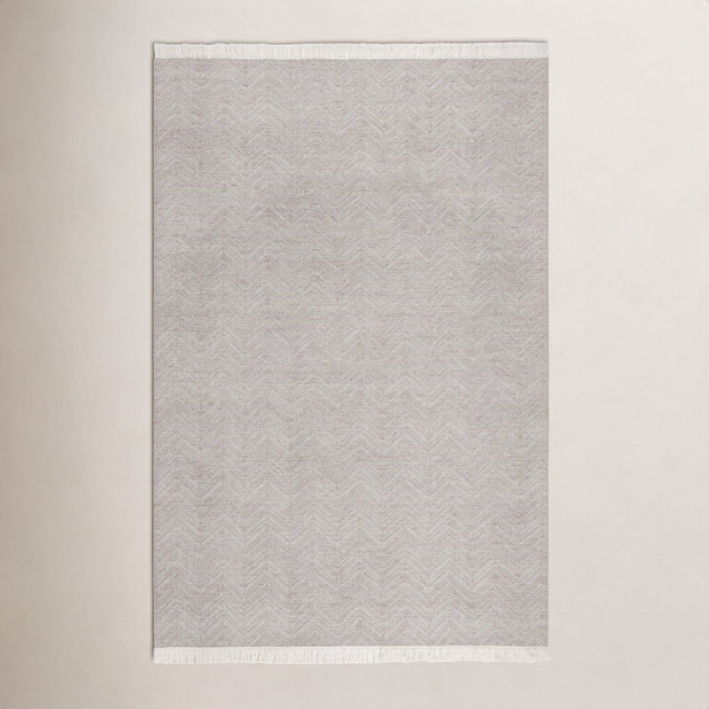 Chevron Area Rug in Neutral Gray, Rectangle 8' x 10'