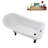 58" Streamlin Clawfoot Tub,Tray,Drain, Clawfeet-101628926-102219861