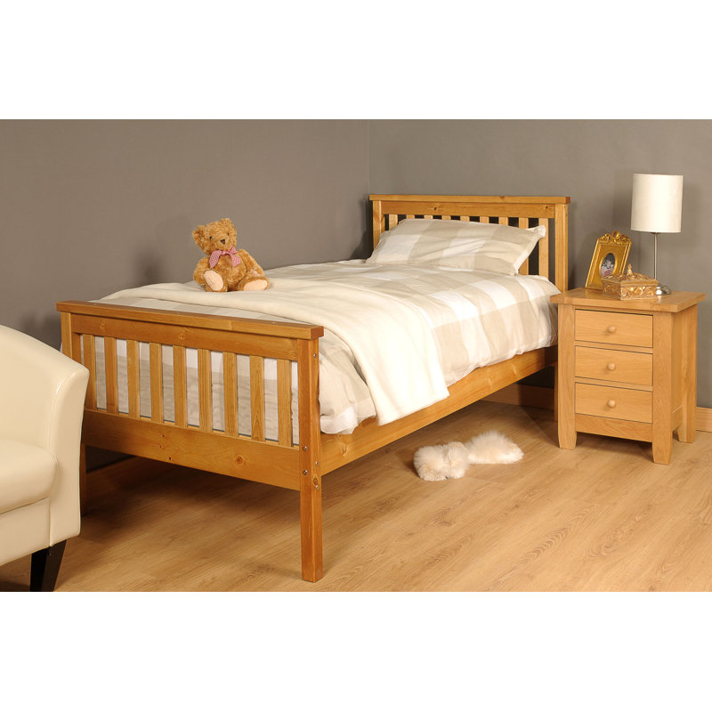 Shane Solid Wood Bed, Double (4'6), Caramel
