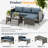Casiyah 3 - Person Patio Conversation Set with Cushions-1964994419