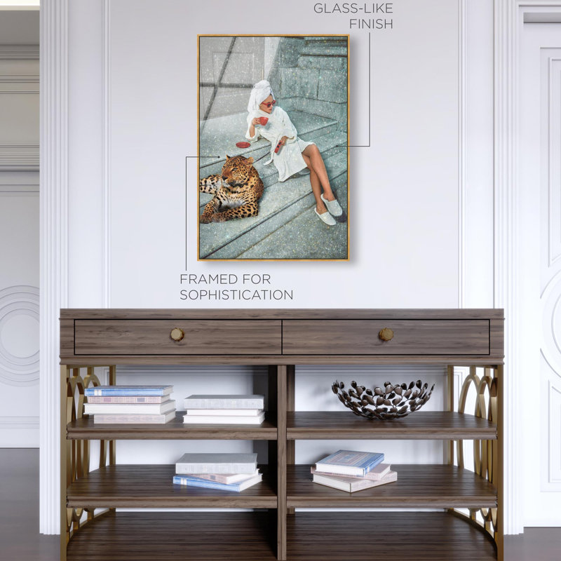 Oliver Gal Dawn Espresso Proclamation Fashion & Animals - Framed Acrylic Glass Wall Art, 45" H x 30" W, Gold