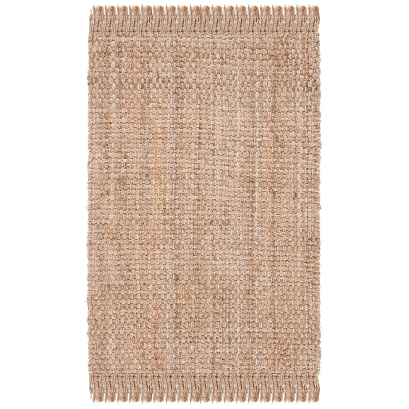 Martha Stewart Hand Loomed Jute Solid Color Rug, Rectangle 3'6" x 5'6"