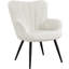 color Upholstered Armchair, Modern  Accent Chair with Wing Side and Metal Legs-312863941-312863936