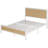 Metal Bed Frame with Rattan Headboard-795227634-797003968