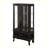 Modern Lighted Curio Cabinet with Glass Doors and Adjustable Shelves