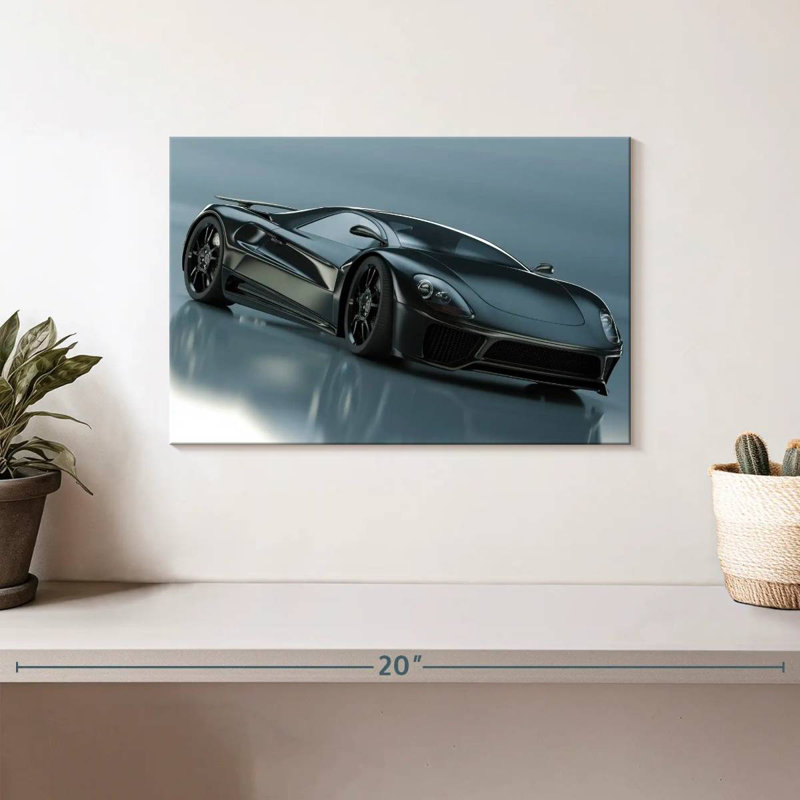 Mehar noir brillant Supercar, H 8 po x l 12 po
