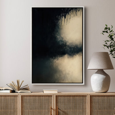 Framed Canvas Wall Art - Vintage Abstract Wall Prints for Bedroom - 16"x24"